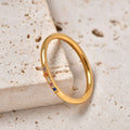 Jewelry wholesale Wholesale Rainbow Cubic Zirconia Trendy 304 Stainless Steel  Ring–18K Gold Plated, Waterproof