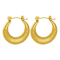 Jewelry wholesale Wholesale Classic C Shape Elegant 304 Stainless Steel Hoop Earrings-18K Gold Plated, Waterproof