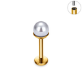 Jewelry wholesale Wholesale G23 Titanium 16G Internally Threaded Flat Back Ring Pearl Piercing