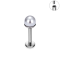 Jewelry wholesale Wholesale G23 Titanium 16G Internally Threaded Flat Back Ring Pearl Piercing