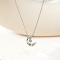 Jewelry wholesale Wholesale Sculptural Curved Cubic Zirconia Trendy 304 Stainless Steel Pendant Necklace – 18K Gold Plated, Chain 15.16in + 3.94in, Waterproof