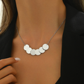 Jewelry wholesale Wholesale Disc Minimalist 304 Stainless Steel Necklace, Chain 17.32in + 1.97in, Waterproof
