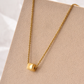 Jewelry wholesale Wholesale Cube Minimalist 304 Stainless Steel Pendant Necklace, Chain 18.50in + 1.97in, Waterproof