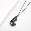 Jewelry wholesale Wholesale Fish Hook Dog Minimalist 304 Stainless Steel Urn Necklace - 18K Gold Plated & Black Plated, Chain 15.35 in, Waterproof