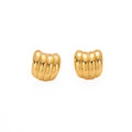 Jewelry wholesale Wholesale Banana Shaped Trendy 304 Stainless Steel Stud Earrings-18K Gold Plated, Waterproof