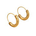 Jewelry wholesale Wholesale Small Round Elegant 304 Stainless Steel Hoop Earrings-18K Gold Plated, Waterproof