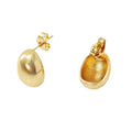 Wholesale Bean Minimalist 304 Stainless Steel Stud Earrings-18K Gold Plated, Waterproof