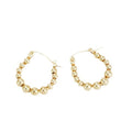 Wholesale Beads Minimalist 304 Stainless Steel Hoop Earrings-18K Gold Plated, Waterproof