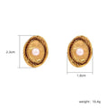 Jewelry wholesale Wholesale Layered Trendy 304 Stainless Steel Stud Earrings-18K Gold Plated, Waterproof