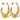 Wholesale Hook Shaped Elegant 304 Stainless Steel Hoop Earrings-18K Gold Plated, Waterproof