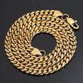 Jewelry wholesale Wholesale Snake Head Press Buckle Cuban Link Hip Hop 304 Stainless Steel Necklace,Chain 16in-26in Waterproof