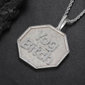 Jewelry wholesale Wholesale Custom Personalized Moissanite D/VVS1 Round-Cut Hip Hop 925 Silver Octagonal Letter Pendant Necklace – Chain 24in, Waterproof, Engravable, GRA Certified