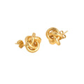 Wholesale Twisted Minimalist 304 Stainless Steel Stud Earrings-18K Gold Plated, Waterproof