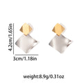 Wholesale Geometric Square Trendy 304 Stainless Steel Drop Earrings-18K Gold Plated, Waterproof