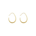 Jewelry wholesale Wholesale Oval Minimalist 304 Stainless Steel Hoop Earrings-18K Gold Plated, Waterproof