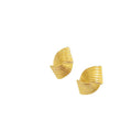 Jewelry wholesale Wholesale Striped Textured Elegant 304 Stainless Steel Stud Earrings-18K Gold Plated, Waterproof