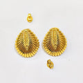 Jewelry wholesale Wholesale Gold Leaf Elegant 304 Stainless Steel Stud Earrings-18K Gold Plated, Waterproof
