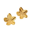 Wholesale Cherry Blossom Trendy 304 Stainless Steel Stud Earrings-18K Gold Plated, Waterproof