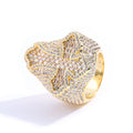 Jewelry wholesale Wholesale Cross Pattern Cubic Zirconia Hip Hop Style Ring