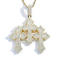 Jewelry wholesale Wholesale Cubic Zirconia Classic Cross Pendant Necklace, Chain 24in