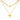 Peplum Gold Heart Double Layered Stainless Steel Necklace