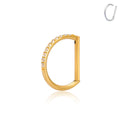 Jewelry wholesale Wholesale G23Titanium 16G Clicker CZ D-Ring Nostril Piercings