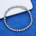 Jewelry wholesale Wholesale 6mm Star Tennis Chain Cubic Zirconia Hip Hop Bracelet, Chain 6in-9in