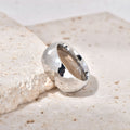 Jewelry wholesale Wholesale Hammered Minimalist Chunky 304 Stainless Steel Band Ring, Waterproof