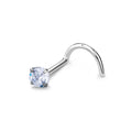Jewelry wholesale Wholesale 316L Stainless Steel 20G Nose Screw 4-Prong CZ-Nose Stud