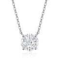 Jewelry wholesale Wholesale Moissanite D/VVS1 Round-Cut  Four-Prong Solitaire Pendant Necklace – 18K White-Gold Vermeil on 925 Silver, 40 + 5 cm Chain, GRA Certified