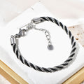 Jewelry wholesale Wholesale Braided Cord Bracelet Fashion 304 Stainless Steel Bracelet , Chain 9.84in, Waterproof