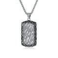 Wholesale Handcrafted Leather-Texture Cast Pendant 304 Stainless Steel Necklace – Waterproof