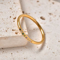 Jewelry wholesale Wholesale Rainbow Cubic Zirconia Trendy 304 Stainless Steel  Ring–18K Gold Plated, Waterproof