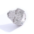 Jewelry wholesale Wholesale Cross Pattern Cubic Zirconia Hip Hop Style Ring