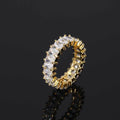 Jewelry wholesale Wholesale Square Cubic Zirconia Hip Hop Band Ring