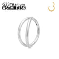 Jewelry wholesale Wholesale G23Titanium 16G Clicker Hoop Parallel Double-Ear/Nose Ring