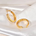 Wholesale Colorful Cubic Zirconia Trendy 304 Stainless Steel Earrings-18K Gold Plated, Waterproof