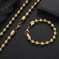 Wholesale Beaded Luxury Link Chain Hip Hop 304 Stainless Steel  Bracelet and Necklace 7in-24in,Waterproof
