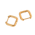 Jewelry wholesale Wholesale Square Stud Minimalist 304 Stainless Steel Earrings , Chain 0.59in,Waterproof