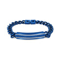 Wholesale Brushed Plaid Design  Minimalist Hip Hop Style 304 Stainless Steel Bracelet – Waterproof