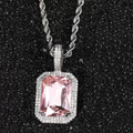 Jewelry wholesale Wholesale Colorful Cubic Zirconia Hip Hop Pendant Necklace