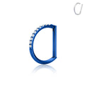 Jewelry wholesale Wholesale G23Titanium 16G Clicker CZ D-Ring Nostril Piercings