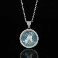 Jewelry wholesale Wholesale Cubic Zircon Hip Hop Cat&Dog Pendant Twist Chain Necklace 24in