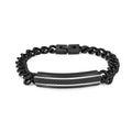 Wholesale Brushed Plaid Design  Minimalist Hip Hop Style 304 Stainless Steel Bracelet – Waterproof