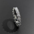 Wholesale 4mm Single Row Cubic Zirconia Hip Hop Ring,7in-9in