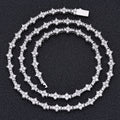 Jewelry wholesale Wholesale Moissanite D/VVS1 Round-Cut Hip Hop 925 Silver Tennis Chain Necklace 16in,18in,20in,24in,Waterproof GRA Certified