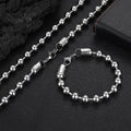 Wholesale Beaded Luxury Link Chain Hip Hop 304 Stainless Steel  Bracelet and Necklace 7in-24in,Waterproof