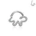 Jewelry wholesale Wholesale G23 Titanium 16G Clicker CZ Crystal Snake-Nostril Ear Septum