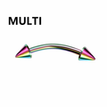 Jewelry wholesale Wholesale G23 Titanium 16G Internally Thread Curve Barbell Eyebrow Piercing