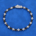Jewelry wholesale Wholesale 6mm Star Tennis Chain Cubic Zirconia Hip Hop Bracelet, Chain 6in-9in